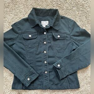 Live a Little | Black Stretch Denim Jacket